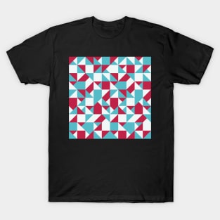 Turquoise and Raspberry Geo Pattern T-Shirt